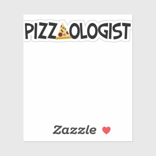 Pizzaoloog - Funny Pizza Sticker (Vel)
