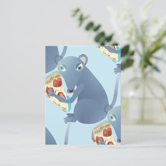 pizzarat briefkaart (Staand voorkant)