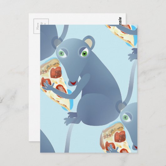 pizzarat briefkaart (Voorkant / Achterkant)