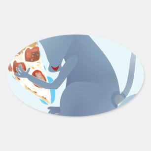 pizzarat ovale sticker