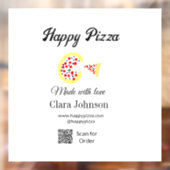 Pizzarestaurant cafe pizzeria scan QR-code bestell Raamsticker (Vel 2)