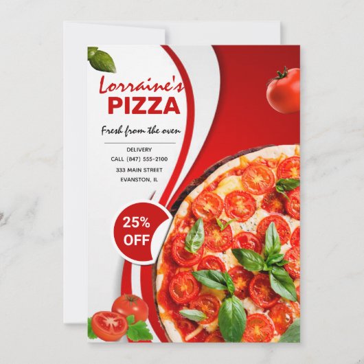 pizzarestaurant flyer kaart (Voorkant)