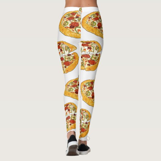 **PIZZAS PIZZA PIZZA* FUNNY LEGGINGS (Achterkant)