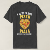 Pizzas Salami Ham Pushroom Tomato Italië Rood Wit T-shirt (Design voorkant)