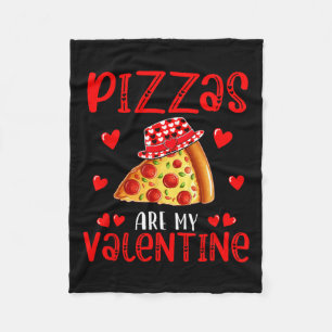 Pizza's zijn mijn Valentijn Food Lover Kinder fami Fleece Deken