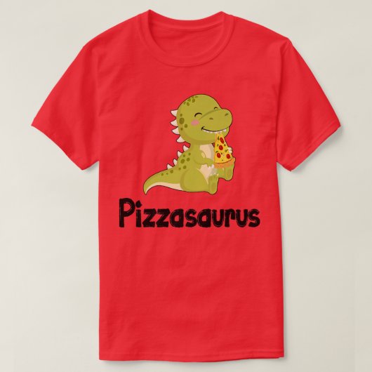 Pizzasaurus Dinosaur Eating Pizza  1293  T-shirt (Design voorkant)