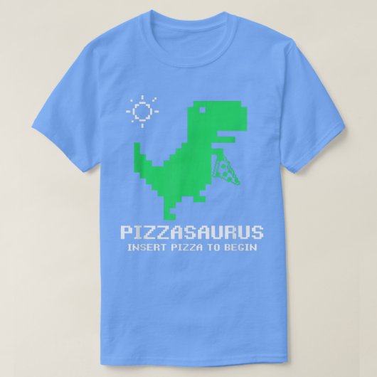 Pizzasaurus Pizza Lovers Retro Arcade Video Game D T-shirt (Design voorkant)