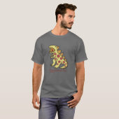 Pizzasaurus Rex pizza en dinosaurus T-shirt (Voorkant volledig)