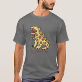 Pizzasaurus Rex pizza en dinosaurus T-shirt (Voorkant)