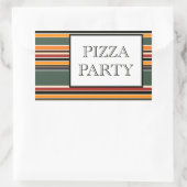 pizzastrepen rechthoekige sticker (Tas)
