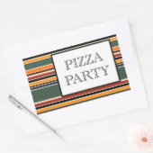 pizzastrepen rechthoekige sticker (Envelop)