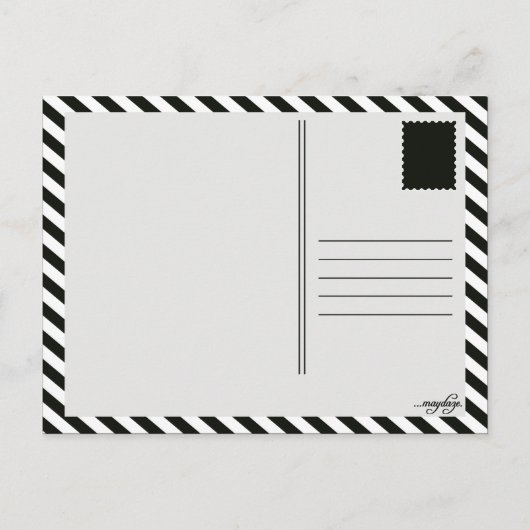 pizzastrepen uitnodiging briefkaart (Achterkant)