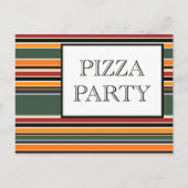 pizzastrepen uitnodiging briefkaart (Voorkant)