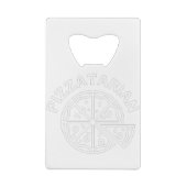 Pizzatarian Pizza Creditkaart Flessenopener (Achterkant)