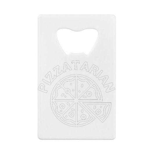 Pizzatarian Pizza Creditkaart Flessenopener (Achterkant)