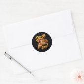 Pizzatijd! Ronde Sticker (Envelop)