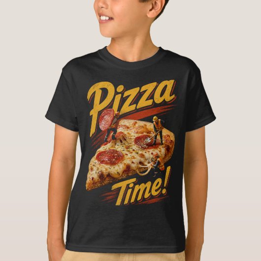 Pizzatijd! T-shirt (Voorkant)