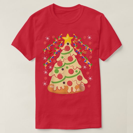 Pizzatree Ugly KerstSweater T-shirt (Design voorkant)