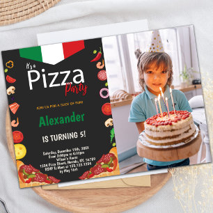 pizzauitnodigingen voor kinderen kaart