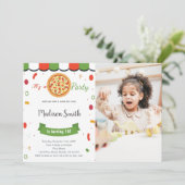 pizzauitnodigingen voor kinderen kaart (Staand voorkant)