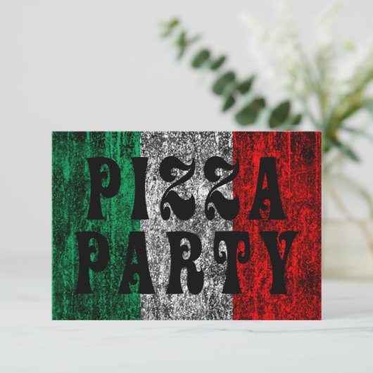 pizzaval ( italiaanse vlag ) kaart (Staand voorkant)