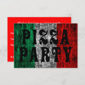 pizzaval ( italiaanse vlag ) kaart (Voorkant / Achterkant)