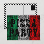pizzaval ( italiaanse vlag ) uitnodiging briefkaart (Voorkant / Achterkant)