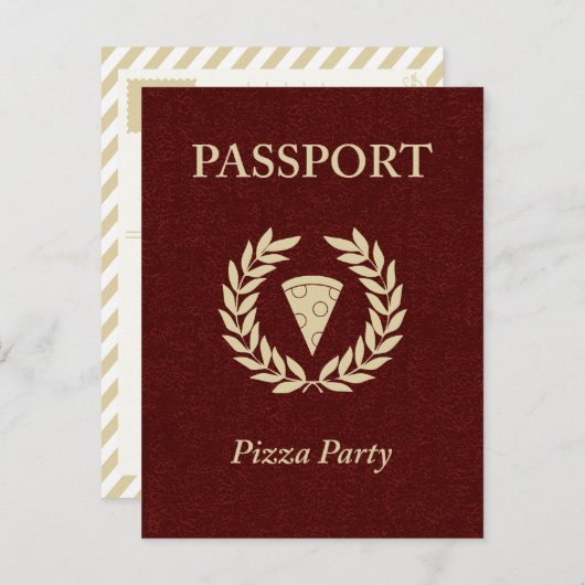 pizzavaspoort uitnodiging briefkaart (Voorkant / Achterkant)