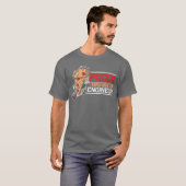 Pizzaverzendingsingenieur Voedselbezorger vint T-shirt (Voorkant volledig)