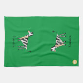 Pizzebra Pizza Funny Zebra Kitchen Towel Theedoek (Horizontaal)