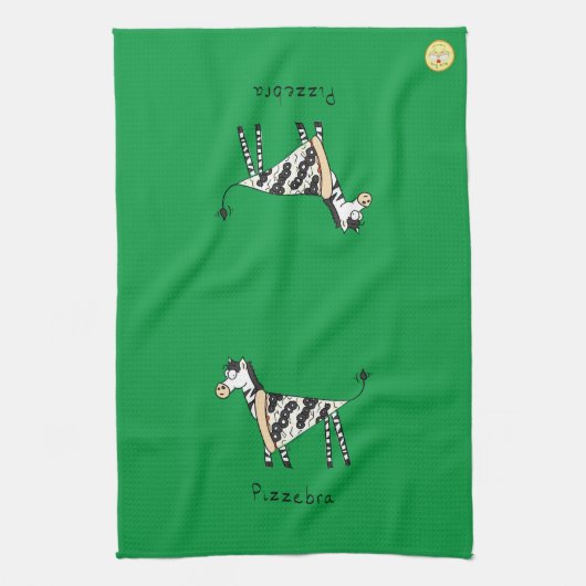 Pizzebra Pizza Funny Zebra Kitchen Towel Theedoek (Verticaal)
