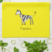 Pizzebra Pizza Funny Zebra Kitchen Towel Theedoek (Gevouwen)