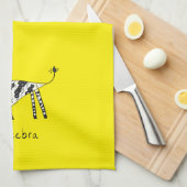 Pizzebra Pizza Funny Zebra Kitchen Towel Theedoek (Quarter Fold)