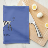 Pizzebra Pizza Funny Zebra Kitchen Towel Theedoek (Quarter Fold)