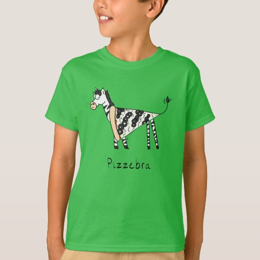 Pizzebra Pizza Kind Boy T-Shirt (Voorkant)