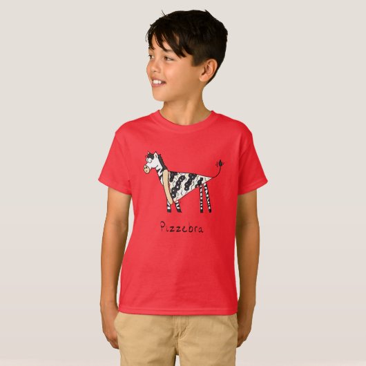 Pizzebra Pizza Kind Boy T-Shirt (Voorkant volledig)