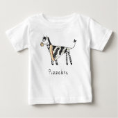 Pizzebra Pizza Zebra Baby T-Shirt (Voorkant)