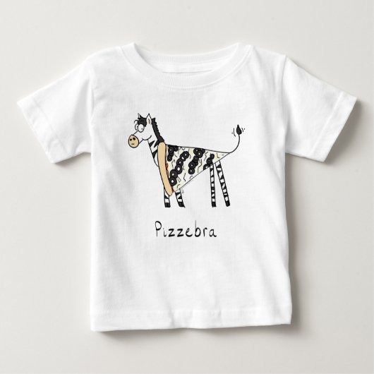 Pizzebra Pizza Zebra Baby T-Shirt (Voorkant)