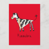 Pizzebra Pizza Zebra Briefkaart (Voorkant)