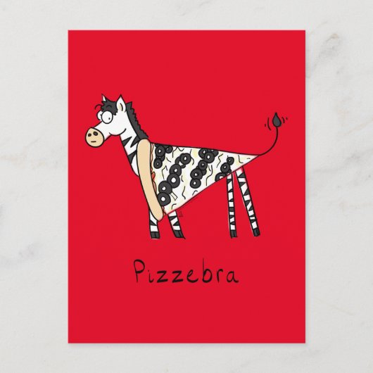 Pizzebra Pizza Zebra Briefkaart (Voorkant)