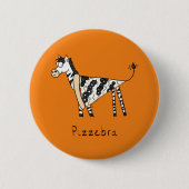 Pizzebra Pizza Zebra Button Pin (Voorkant)