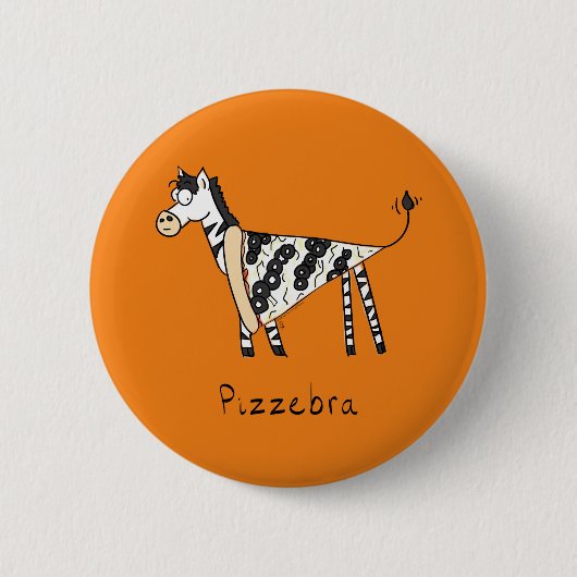 Pizzebra Pizza Zebra Button Pin (Voorkant)