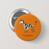 Pizzebra Pizza Zebra Button Pin (Voorkant /achterkant)