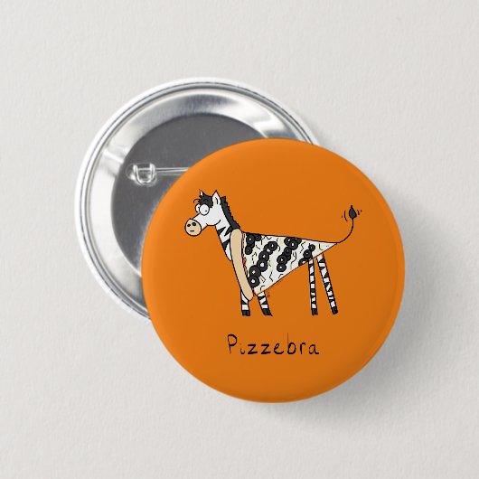 Pizzebra Pizza Zebra Button Pin (Voorkant /achterkant)