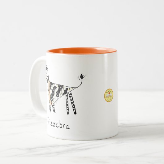 Pizzebra Pizza Zebra Coffee Mok (Voorkant links)
