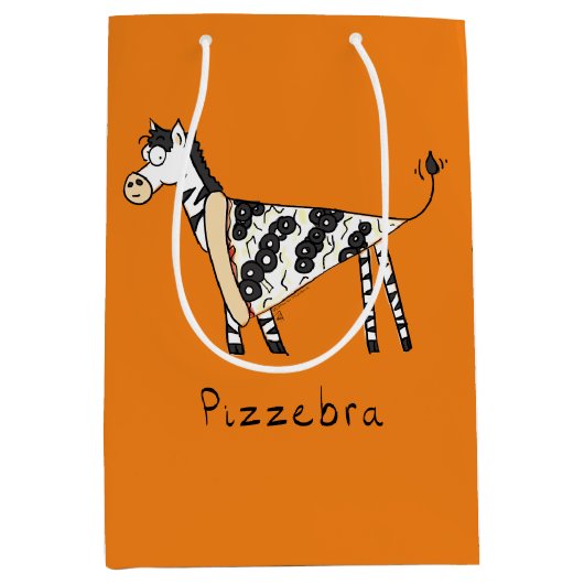 Pizzebra Pizza Zebra Gift Bag Medium Cadeauzakje (Voorkant)