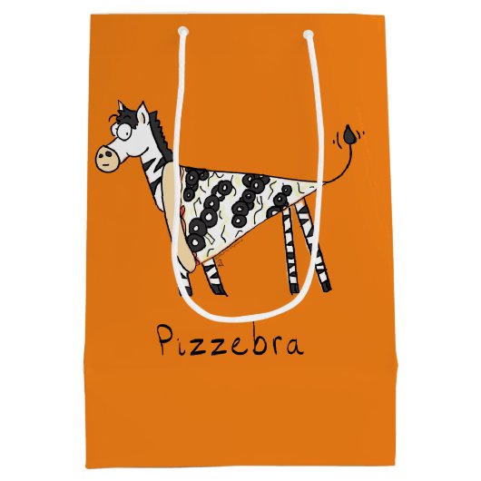 Pizzebra Pizza Zebra Gift Bag Medium Cadeauzakje (Achterkant)