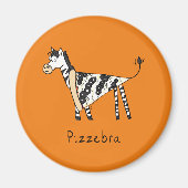 Pizzebra Pizza Zebra Magnet (Voorkant)