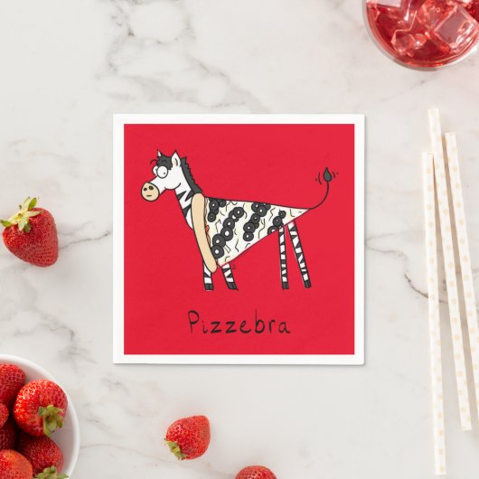 Pizzebra Pizza Zebra Napkins Servet (Insitu)