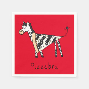 Pizzebra Pizza Zebra Napkins Servet